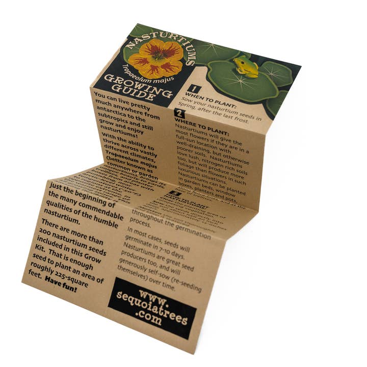 The Jonsteen Company - Wholesale Plant Seeds - Nasturtium | Flower Seed Grow Kit