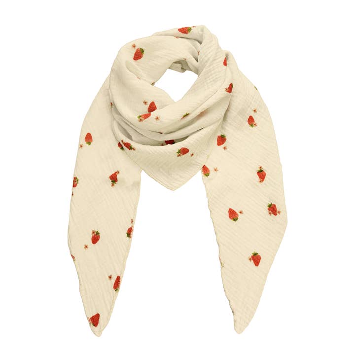 Foulard triangulaire - Fraises pour la vente par Fox by Ren GmbH