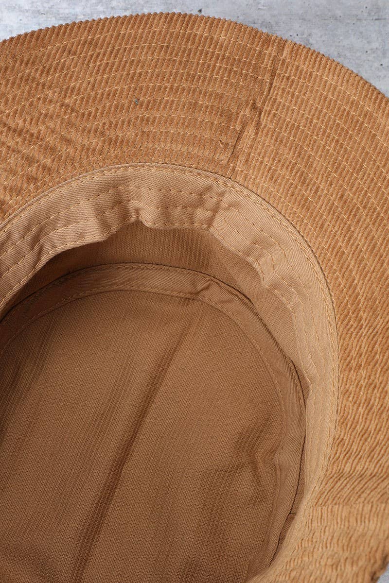Fashion City - Wholesale Bucket Hat - Women's - Foldable Vintage Corduroy Short Brim Bucket Hat15