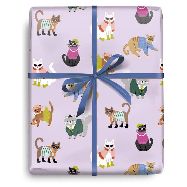 Hipper Cat Wrapping Paper - 5FT for wholesale by The Gift Wrap Company
