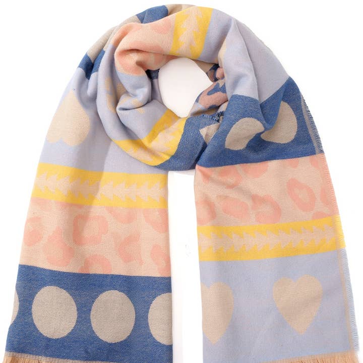 Q-B7.2 SCARF1008-001-1 Sciarpa Leopardo - Cuori 180 per la vendita all'ingrosso da parte di Menga Trading