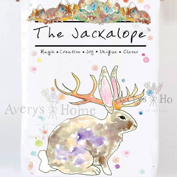 The Mountain Jackalope Tea Towel for wholesale by Avery's Home