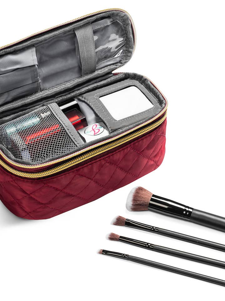 Makeup Case by Ms. J | With Travel-Sized Makeup Brushes for wholesale by Ms. Jetsetter