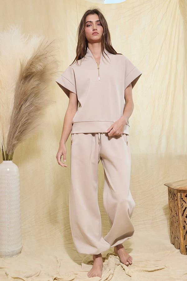 BUCKETLIST INC - Wholesale Lounge Sweatpants/Joggers - Women's - IP5463 Scuba Drawstring High-Rise Jogger Pants2