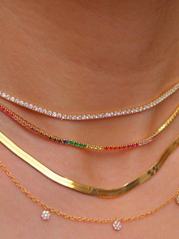 Personalisierte Tennis-Halskette STEPHANIE für den Großhandel von ZEN&CO Studio