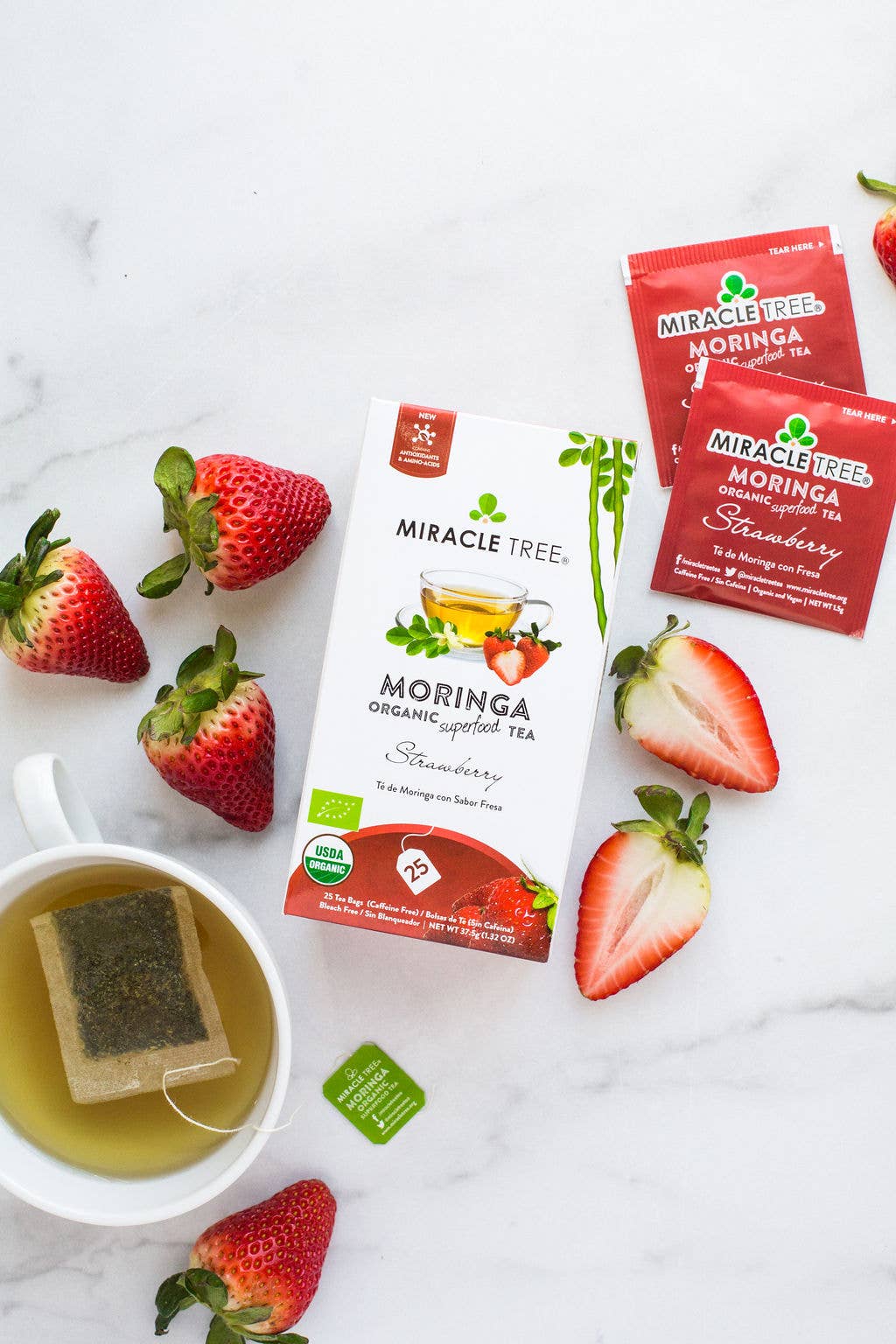Miracle Tree - Wholesale Tea Bags - Organic Moringa Tea: Strawberry8