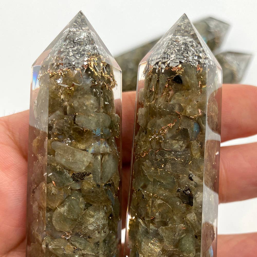 VIE – wholesale Spiritual stone/crystal – Orgonite Obelisk Tower, 8x2x2cm31