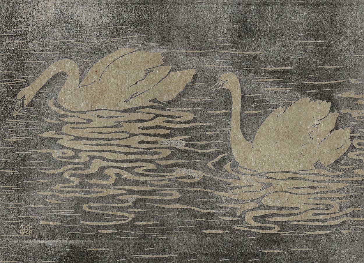 SPLASHWORKS – wholesale Konsttryck – Svanar i sjö hampkonst0