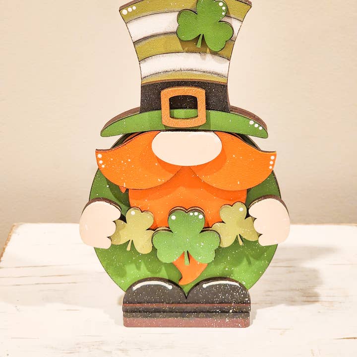 Hollow Grove Designs - Wholesale Decorative Tabletop Object - Leprechaun Gnome | St. Patrick's Day Decor