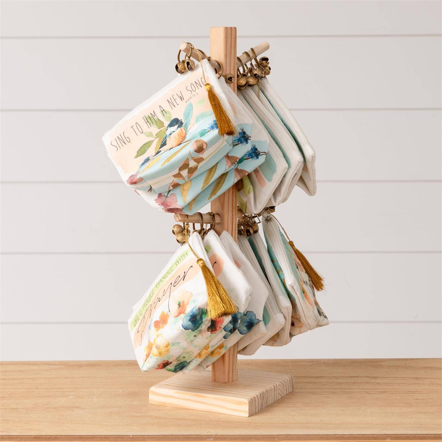 Audrey's Home & Gift - Wholesale Coin Purse - Unisex - Inspirational Coin Purse With Display Stand (Pk/16 Ast)1