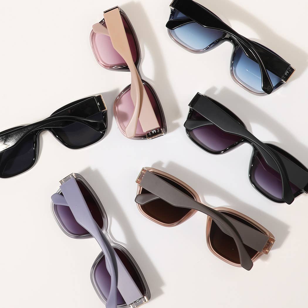  ASSORTED COLOR Semi-Transparent Frame Design Fashion Sunglasses for wholesale on Faire4