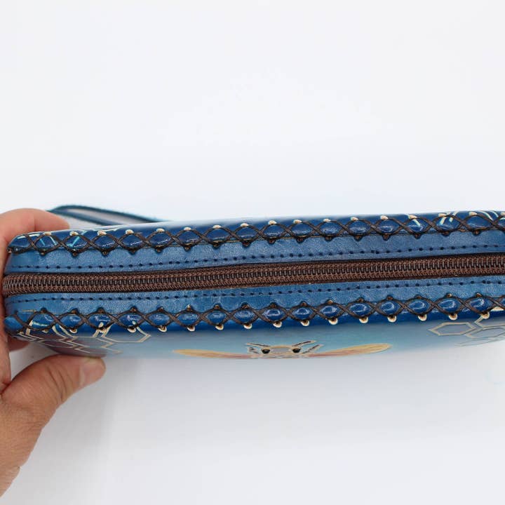 Sunflower Handmade leather inc – Carteira - Mulher por atacado – Carteira artesanal em couro para abelhas4