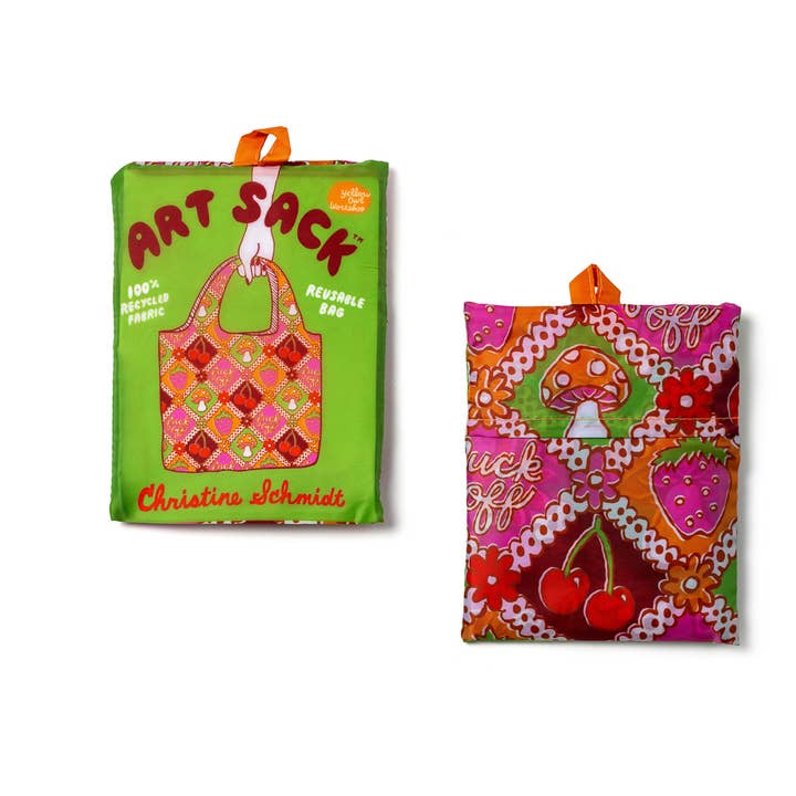 Yellow Owl Workshop – Engroshandel Indkøbspose/indkøbstaske – F*ck Off Retro Art Sack® – Miljøvenlig Genanvendelig Tote Taske1