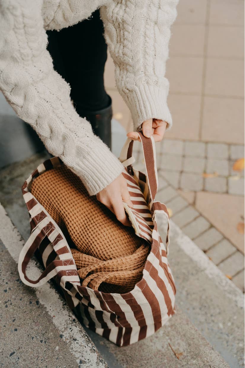 OMOM - Venta al por mayor Bolsa grande - Unisex - Bolsa orgánica ORIGINAL con rayas5