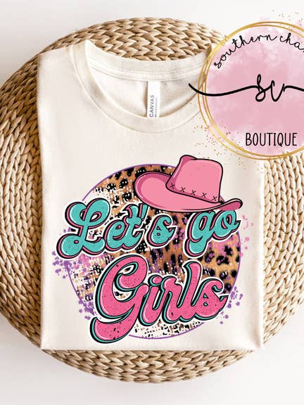 Let's Go Hellbraunes T-Shirt für Mädchen für den Großhandel von Southern Charm Boutique
