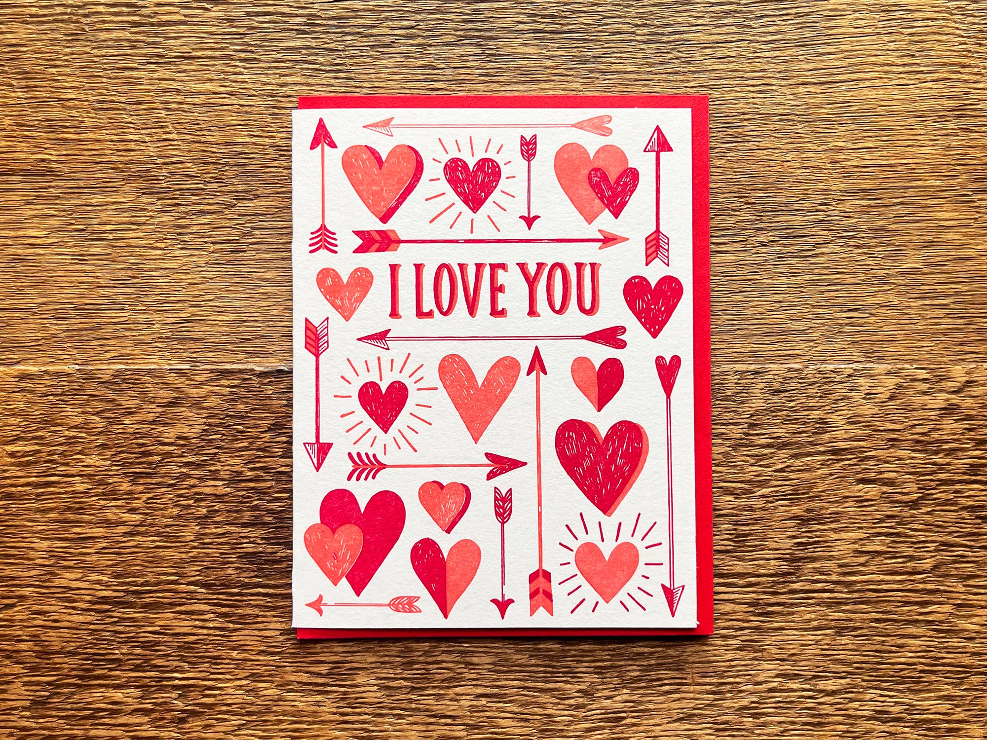 Noteworthy Paper & Press - Wholesale Love Card - I Love You Hearts and Arrows Card2