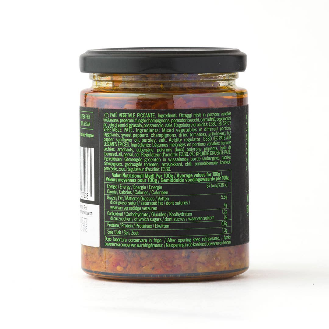 Famiglia Crispino – Engroshandel Sauce – BRUSCHETTA ALL'ARRABBIATA - 270g - HJEMMELAVET - VEG2