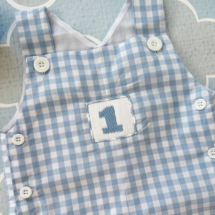 Seven Lantern Lane - Wholesale Jumpsuit - Baby - Boys Smocked First Birthday Jon Jon3