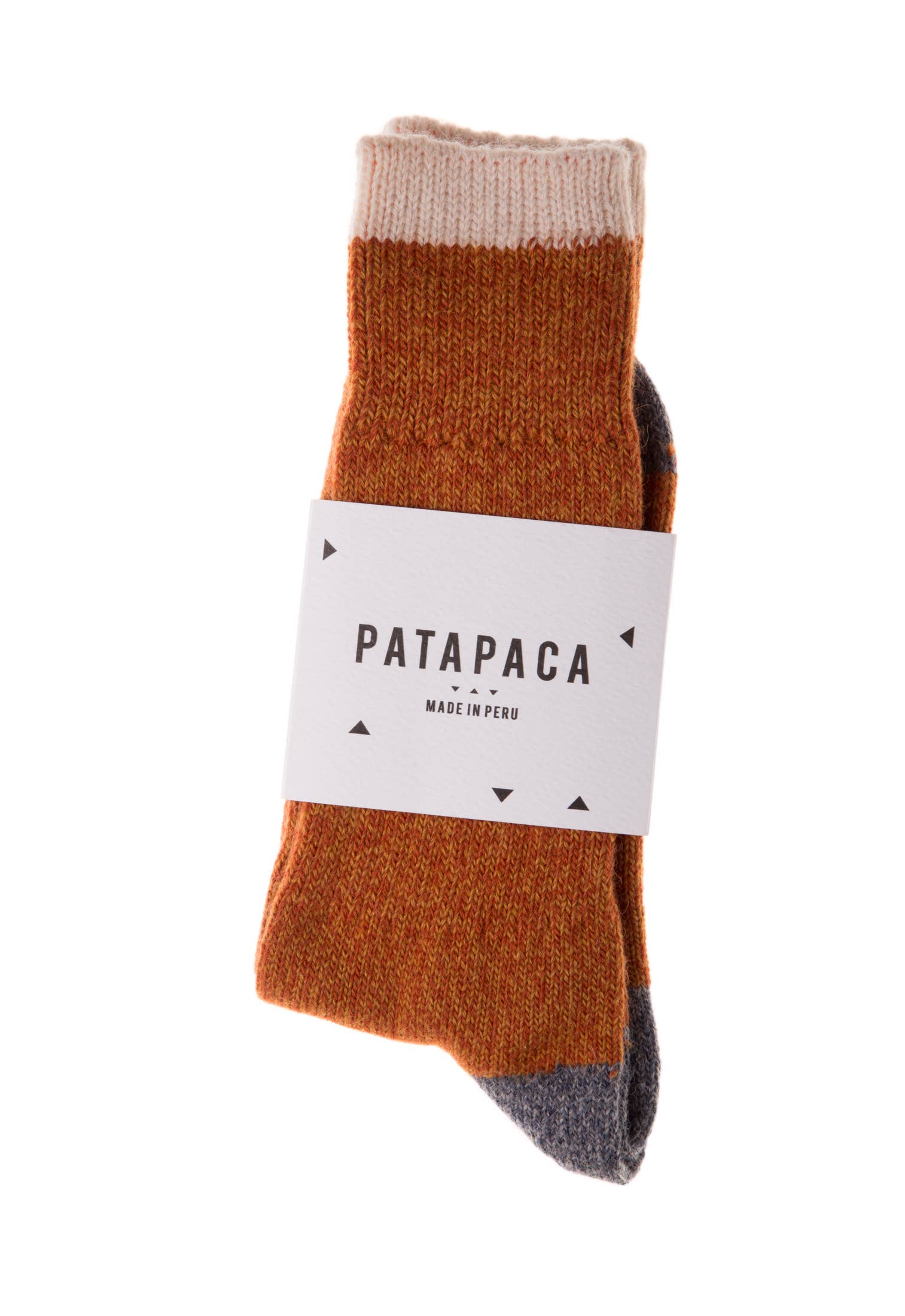 Patapaca – wholesale Socks – Unisex – Alpaca Socks -Melange Orange1