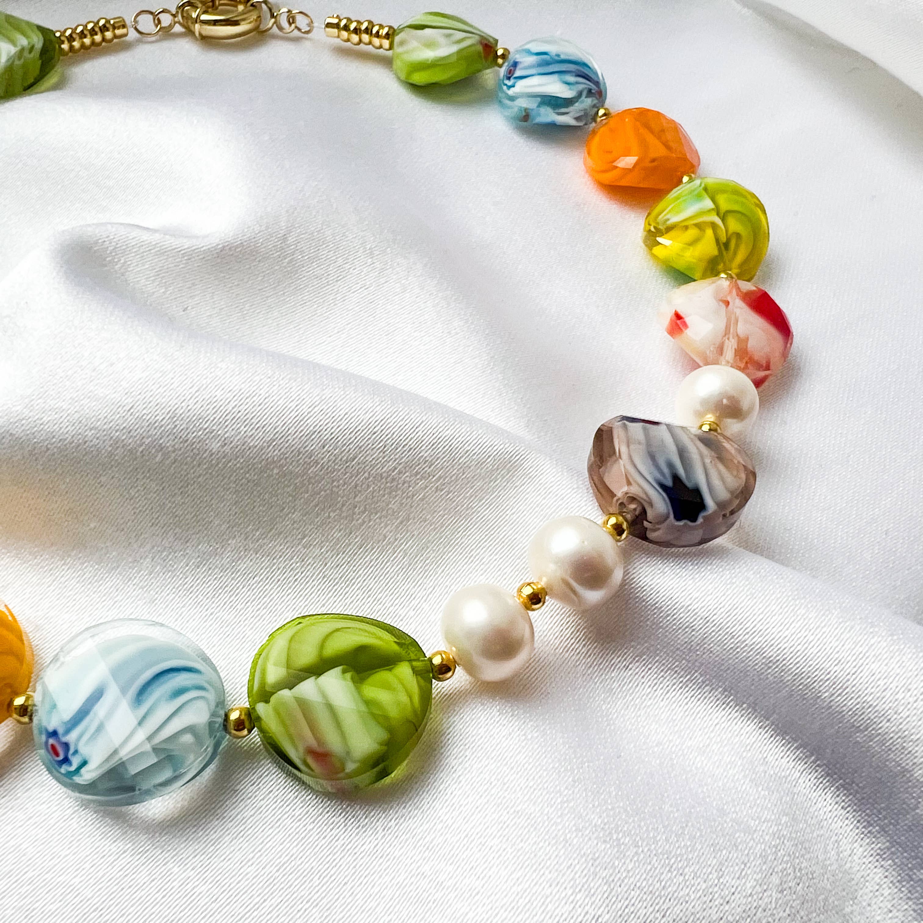 ADORE - Wholesale Kralen/parelketting - Zomer kleurrijke halsketting - Mollie6