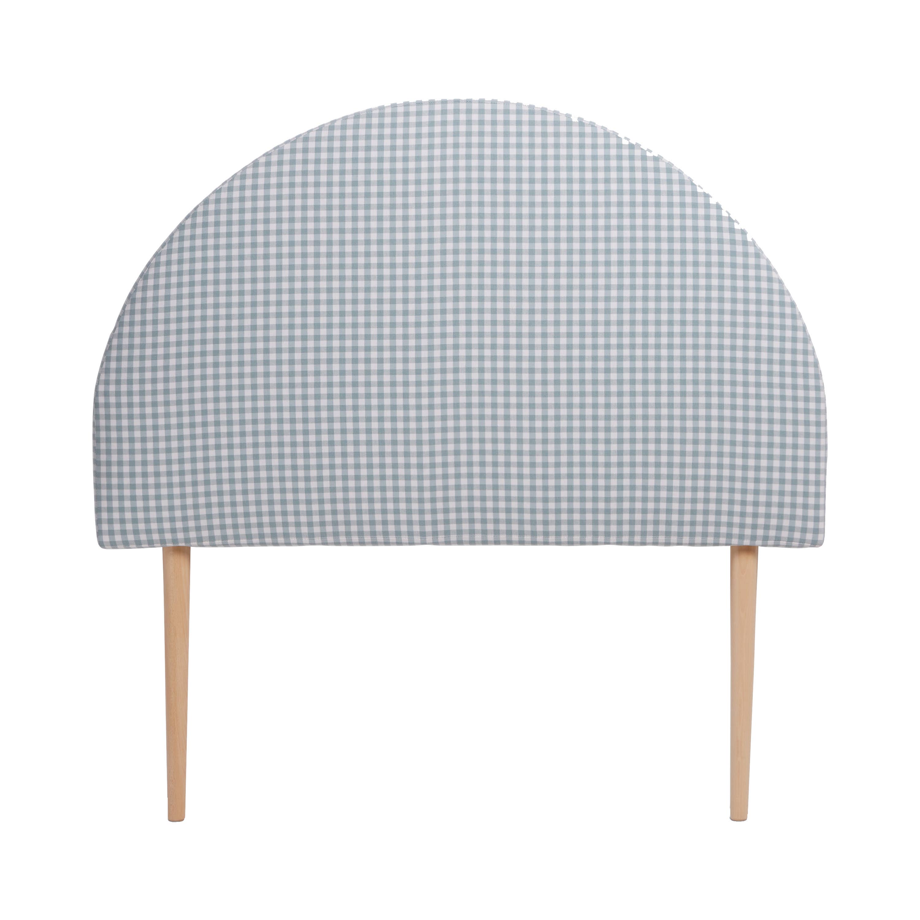 Really Nice Things - Wholesale Headboard - Children's turquoise gingham upholstered headboard0
