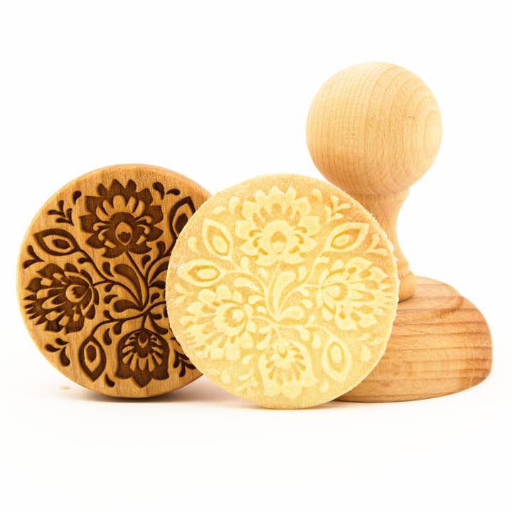 Folkroll - Wholesale Cookie Cutter - Folk Floral Stamp2