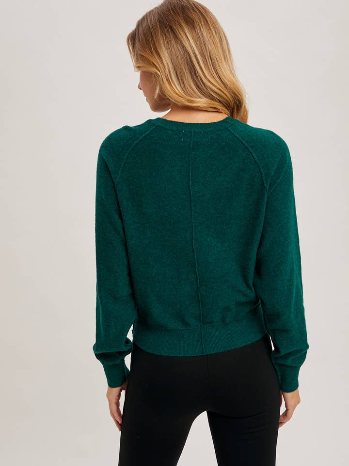 Bluivy - Wholesale Knit Sweater - Women's - HALF-BUTTON KNIT SWEATER