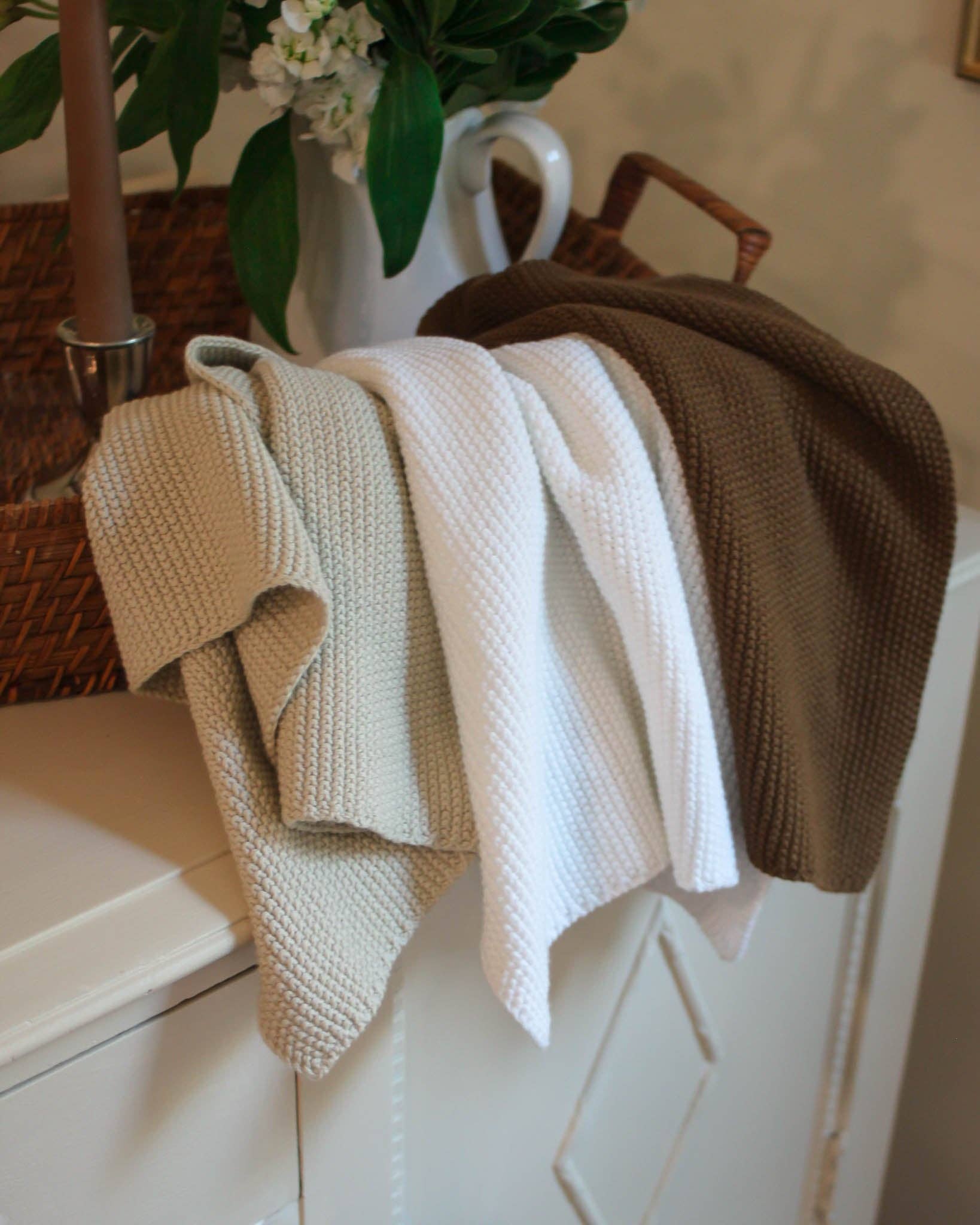 Willamere - Wholesale Tea Towel - Sorrento Cotton Knit Kitchen Towel Set White3