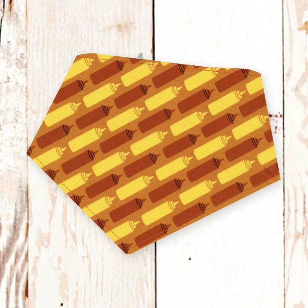BibbyBubby - Wholesale Pet Bandana - Dog - Ketchup & Mustard Dog Bandana, Summer BBQ (Limited Run)0