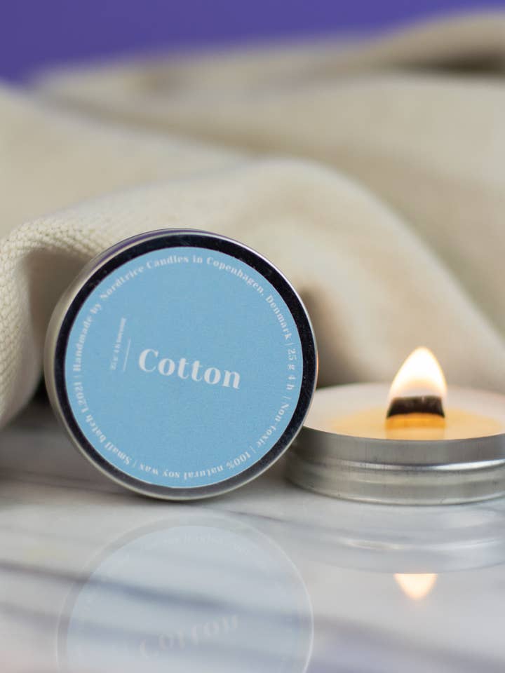 Mini duftlys i sojavoks, Cotton for engroshandel hos Nordtrice