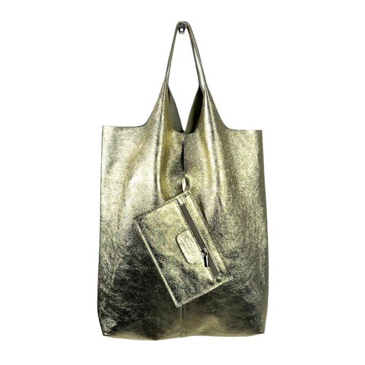 Chenson & Gorett - Wholesale Shoulder Bag - Women's - Women's Leather Shopper Bag with Shiny Effect January Promo