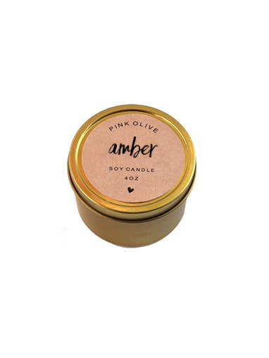 Mini Bärnsten Soy Ljus för wholesale av Pink Olive