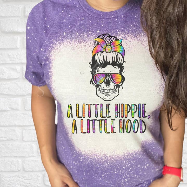 Chemise hippie Hood Skull Bleached pour la vente par Sparkle Boutique2U