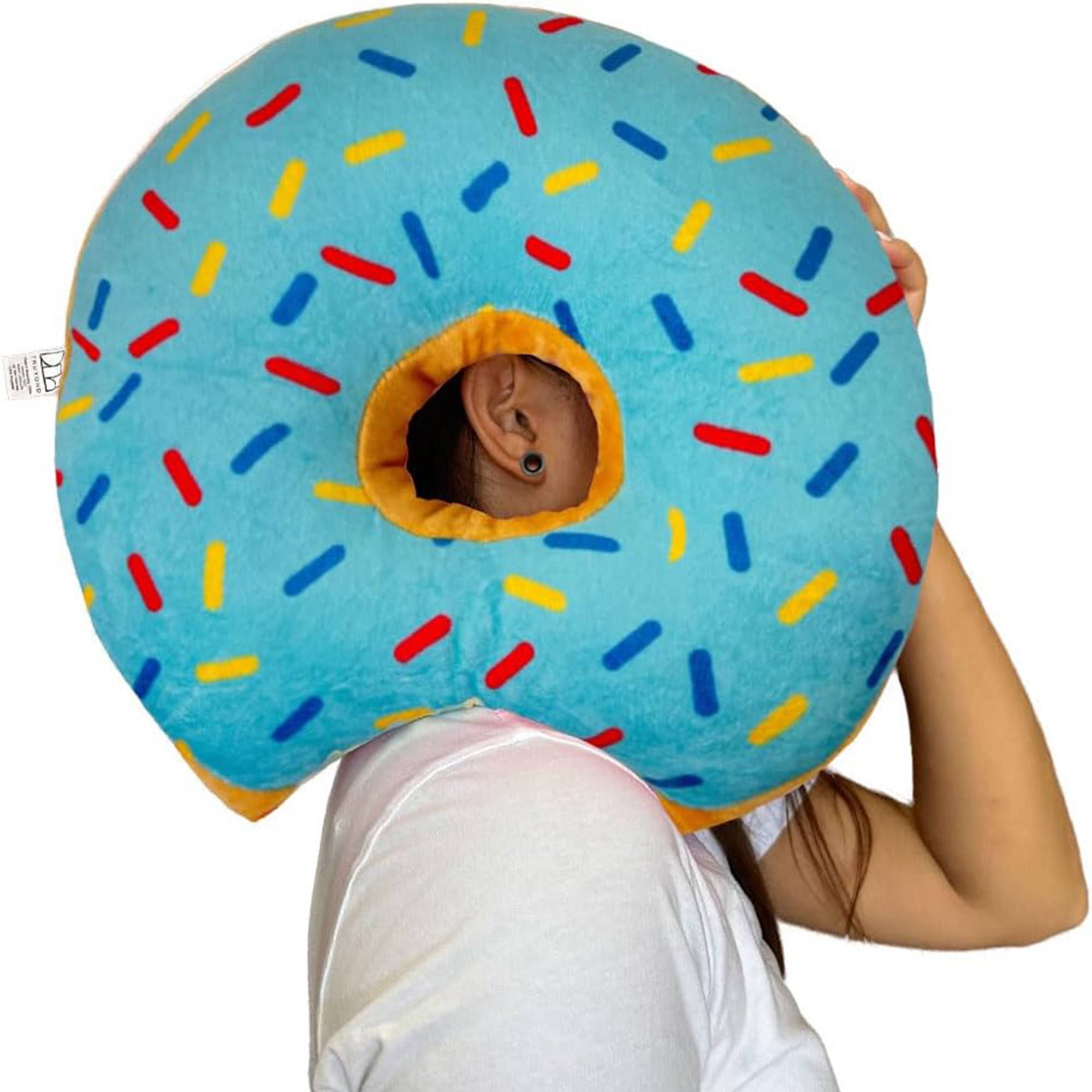 Donut Pillow for Ear Piercings, Side Sleeping - Blue for wholesale by TRUYOND