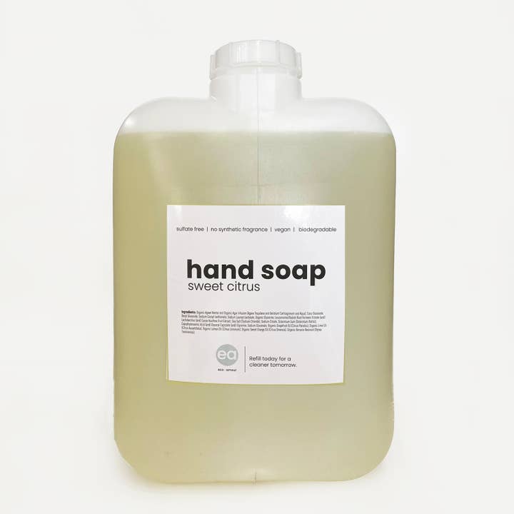 Natural Citrus Hand Soap Bulk/Refill for wholesale by eco+amour