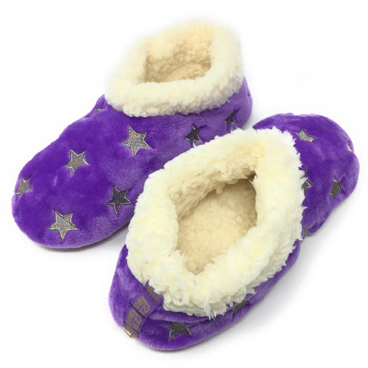 Oooh Yeah/Sock It Up/Oooh Geez Slippers - Wholesale Slippers - Women's - The Starz Purple | Women's Fluffy House Slipper