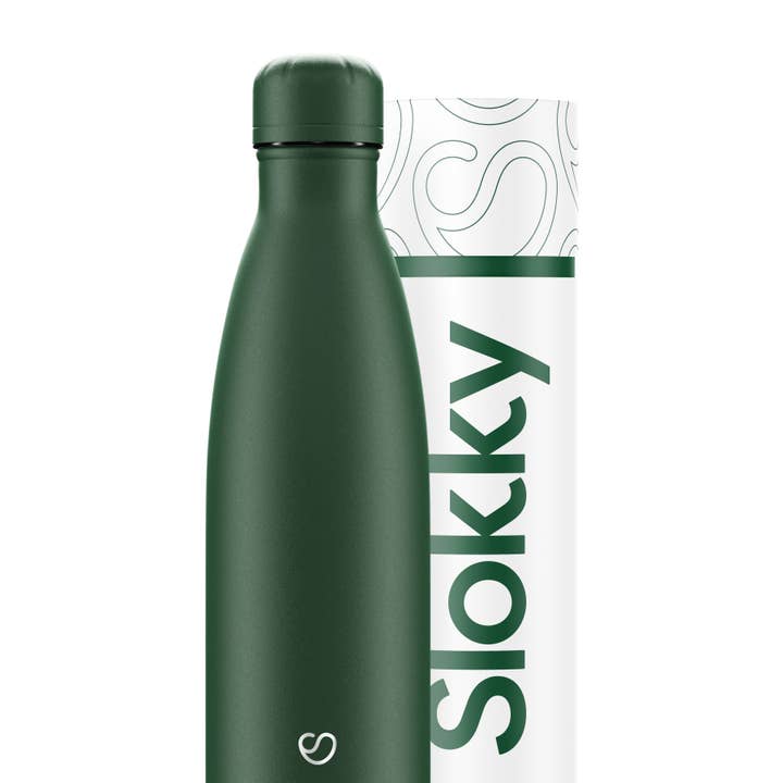 Matte Green Thermos Bottle & Lid - 500ml for wholesale by Slokky