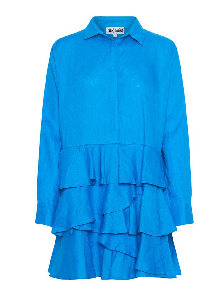 Vestido Delfina en cobalto para venta al por mayor de Bohemian Traders