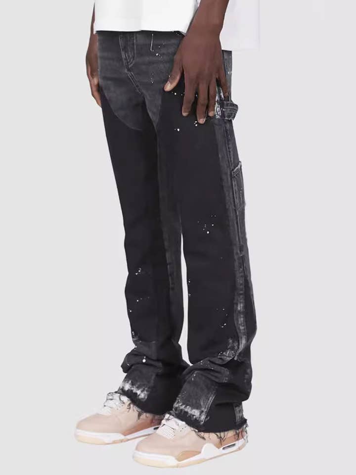 SALINA TRADING INC - Wholesale Jeans - Men's - Men Fashion Loose Flared Cargo Denim Pants