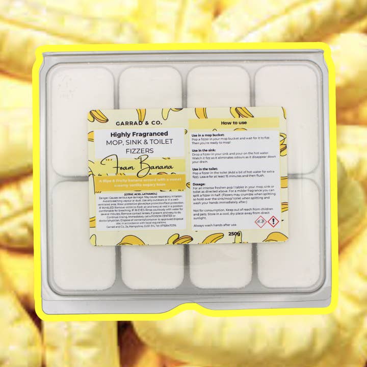 Serpillère à bananes en mousse, lavabos et lingettes de toilette pour la vente par Garrad & Co