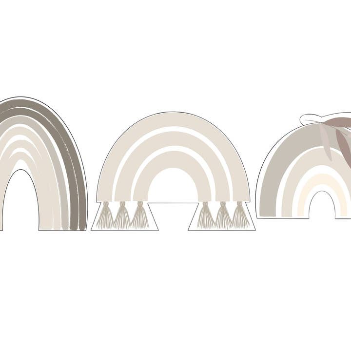 Arco-íris, arco-íris com borlas ou arco-íris com folha por atacado de Maison’s Custom Cutters