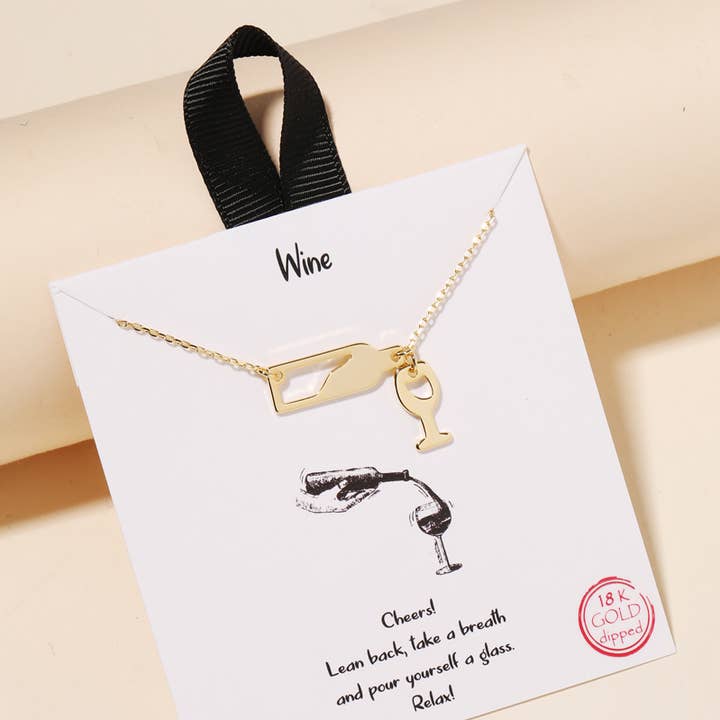 Halsband med vinflascharm för wholesale av Anarchy Street