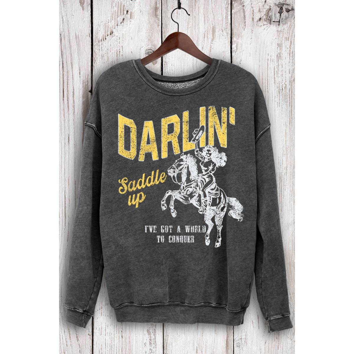 HRTandLUV - Wholesale Graphic Sweatshirt - Women's - DARLIN SADDLE UP MINERAL SWEATSHIRTS4