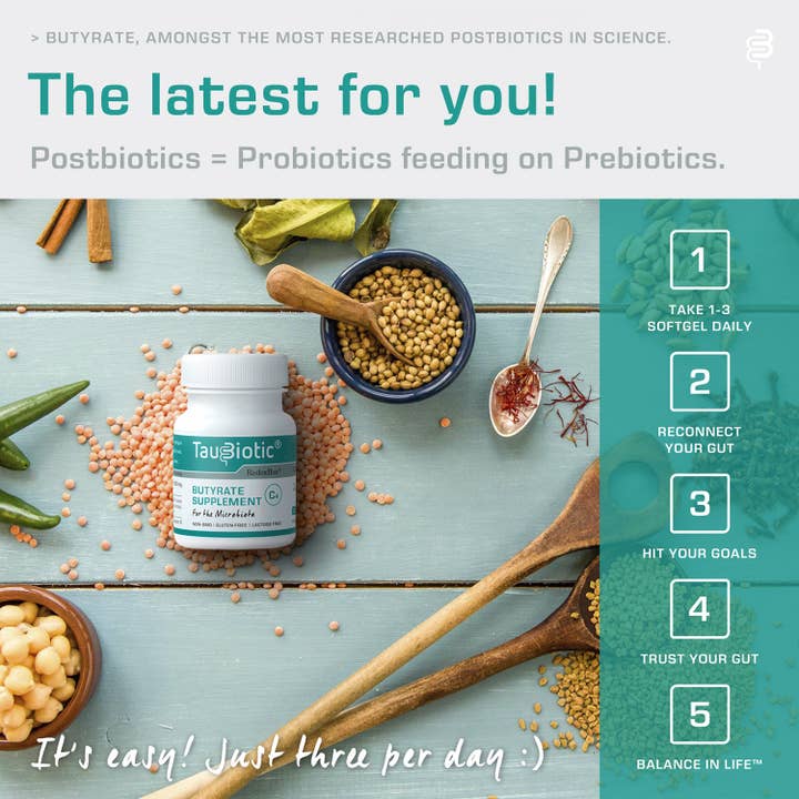RedoxBox - Wholesale Oral Supplement/Vitamin - TAUBIOTIC® - Butyrate - Rekindle your Microbiota - 30 caps