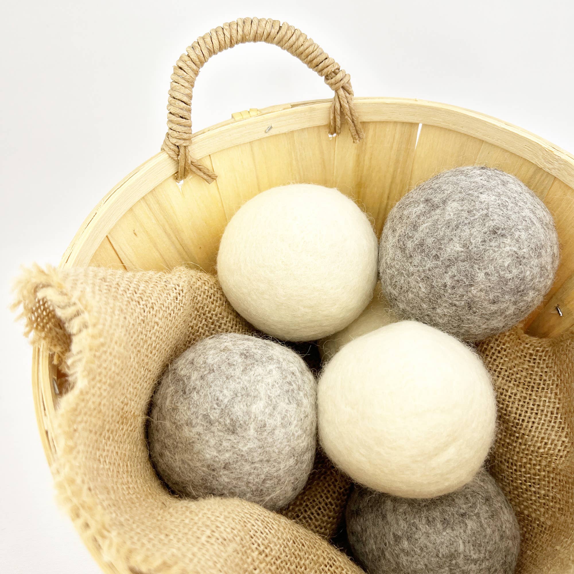 Moss Creek Wool Works | Wool Dryer Balls - Wholesale Dryer Balls - 200 "Unpackaged" Wool Dryer Balls | White, Gray, or Mixed11