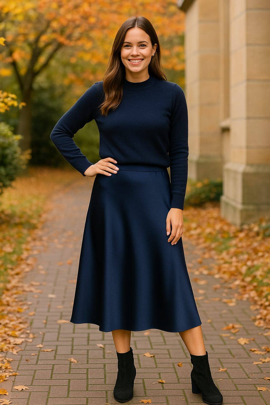 Kurt Muller – wholesale Skirt – Women’s – Satin Plain Skirt