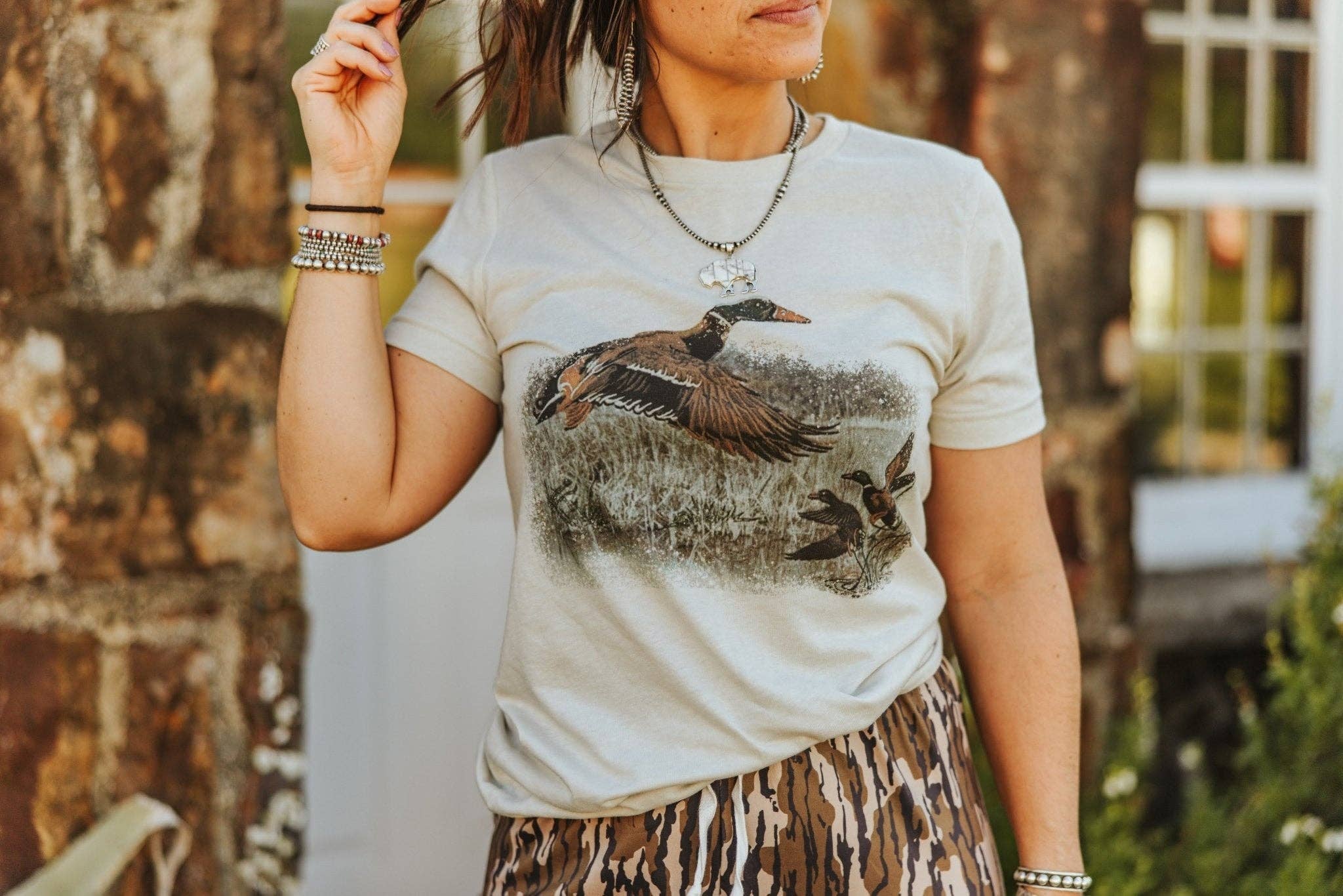 Cement Vintage Duck Graphic Tee for wholesale on Faire2