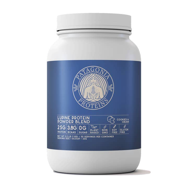 Lupine Protein Powder - Cookies & Cream (30 servings) for wholesale by Patagonia Proteins