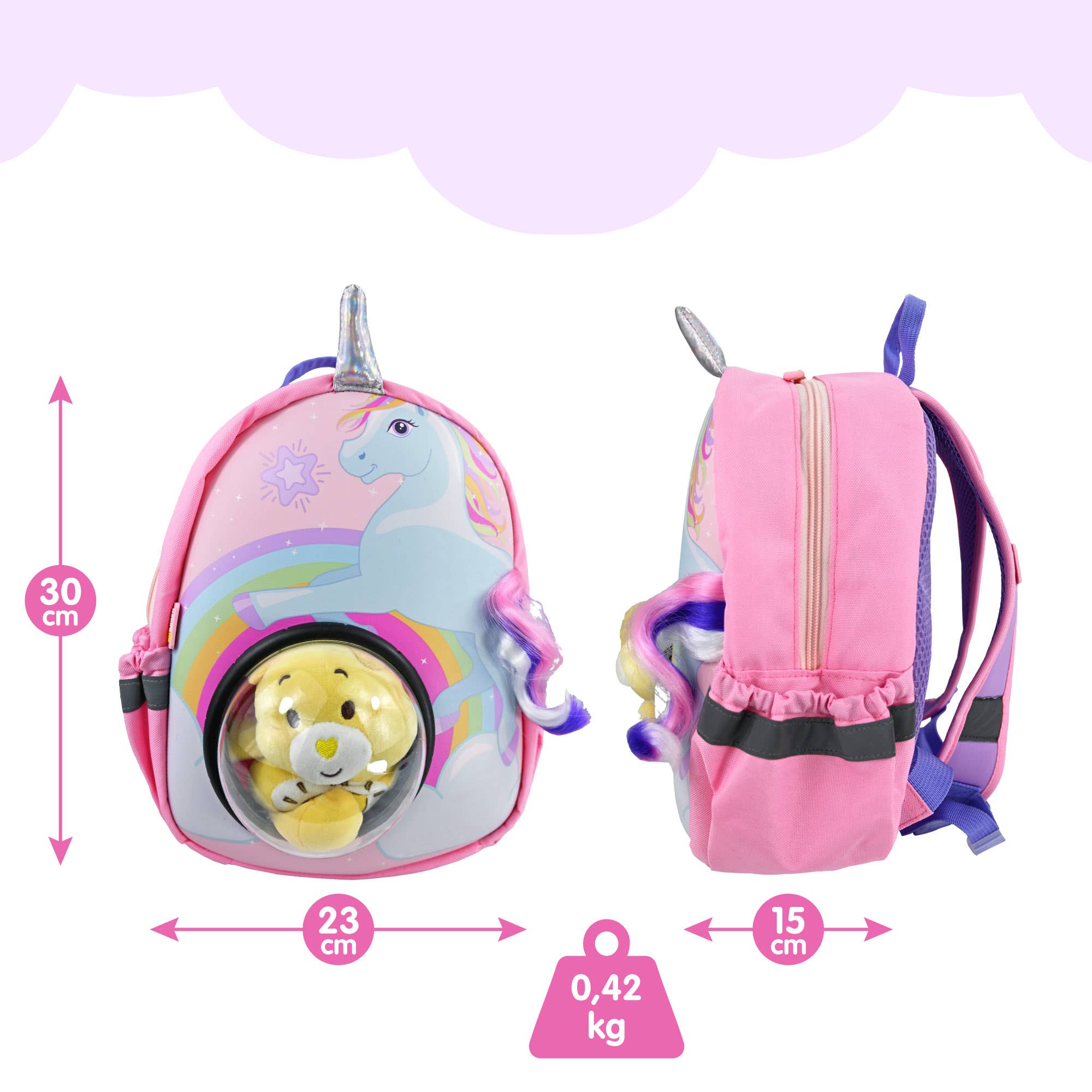 HECKBO - Wholesale Backpack - Kids - Children's unicorn backpack with viewing window2