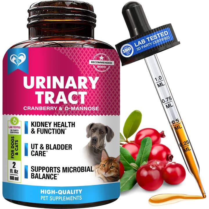 Cat & Dog Natural Urinary Support with Cranberry Bladder & Kidney Care for Pets – Gentle Daily Wellness Drops for Dogs & Cats for wholesale by Beloved Pets